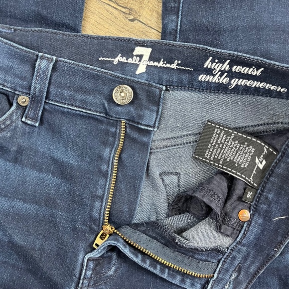 7 For All Mankind High Waist Skinny Jeans Pants Denim ((size 26)) - Picture 6 of 8